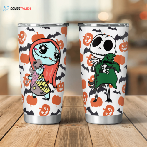 Spooky Delight: Nightmare Couple Pumpkin Tumbler – Perfect Halloween Gift!