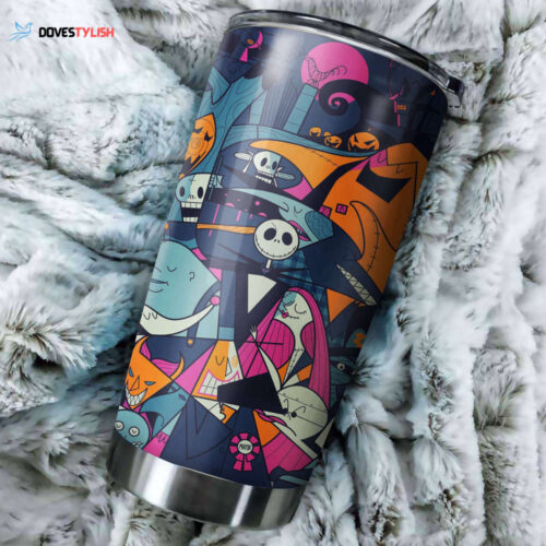 Spooky & Festive: Nightmare Before Christmas Tumbler Perfect for Halloween Fans!