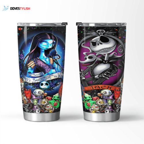 Spooky Jack and Sally Halloween Tumbler: Perfect for Halloween Drinks!