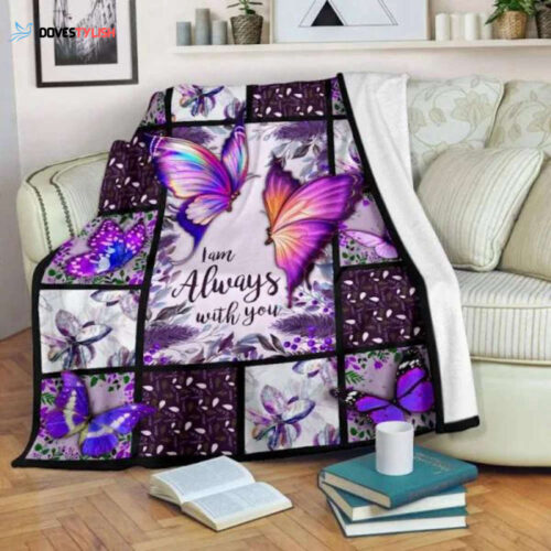 Soft & Comfy Magic Blue Butterfly Blanket: Floral Gift for Butterfly Lovers – Home Decor & Bedding