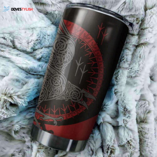 Vikings Tattoo Stainless Steel Tumbler – Trendy & Durable Drinkware