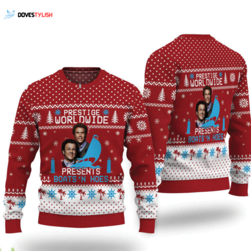 Step Brothers 3D Christmas Knitting Pattern: Red Ugly Sweater Sweatshirt