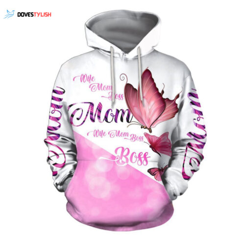 Stunning 3D All Over Print Love Mom Butterfly Art Hoodie – Limited Edition