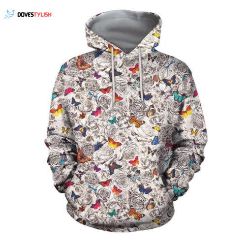 Stunning 3D Butterfly Art Hoodie with All Over Print Shop Now!