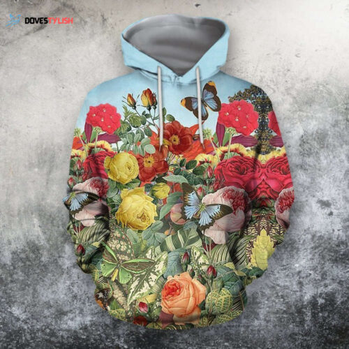 Stunning All Over Printing Butterfly Garden Hoodie – Vibrant & Stylish Wear