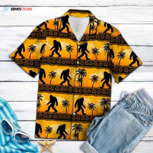 Stylish Bigfoot Tropical Frangipani Aloha Hawaiian Shirts – Perfect for Beach Vibes