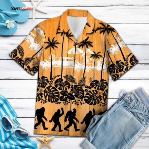 Stylish Bigfoot Tropical Aloha Hawaiian Shirts: Men & Women