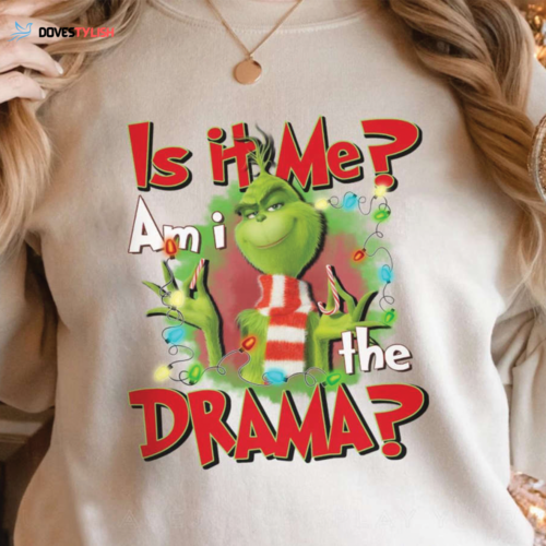 Transform into the Drama Grinch with our Festive Christmas Sweatshirt