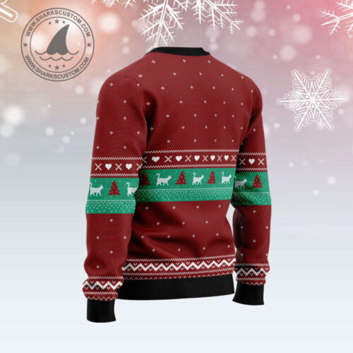 Untangle Me Cat Ugly Christmas Sweater – Festive Feline Fashion for the Holidays
