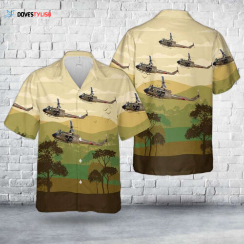 US Army Bell UH-1H Iroquois Hawaiian Shirt: Authentic Military Style