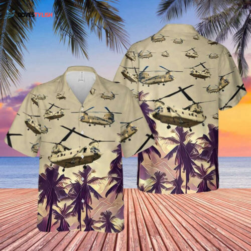 US Army Boeing CH-47 Chinook Hawaiian Shirt – Stylish & Authentic Military Apparel