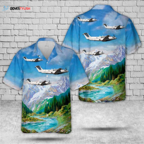 US Army C-12U-3 Huron Hawaiian Shirt: Authentic Military Style for Fashion Forward Individuals