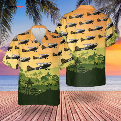 US Army Cessna O-1 Bird Dog Hawaiian Shirt – Men s Short Sleeve Aloha Shirt