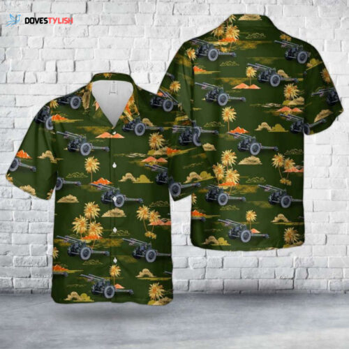 US Army M101A1 105mm Light Howitzer Hawaiian Shirt: Military-inspired Fashion for a Unique Style