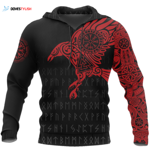 Stylish 3D Viking Warrior Hoodie – All Over Printed Design