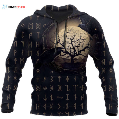 Vikings – The Raven of Odin Hoodie: Norse-inspired Stylish Apparel for Viking Enthusiasts