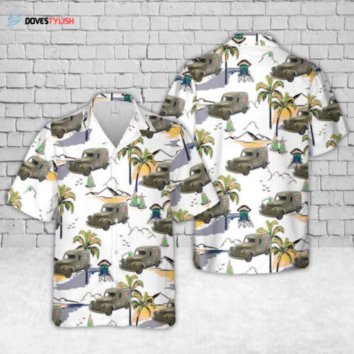 US Army Bombardier Dash 8-315 Hawaiian Shirt: Military-inspired Fashion for a Tropical Twist!