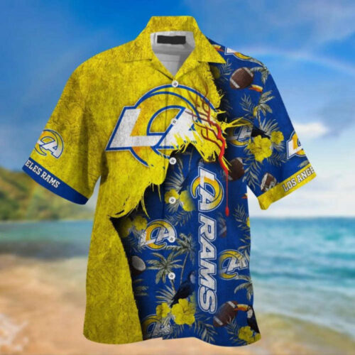 NFL Los Angeles Rams Tropical Best Gift For Fans Hawaiian Shirt Men & Women Aloha Shirt