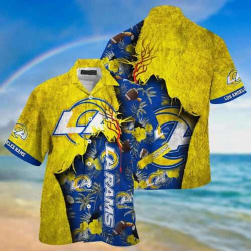 NFL Los Angeles Rams Tropical Best Gift For Fans Hawaiian Shirt Men & Women Aloha Shirt