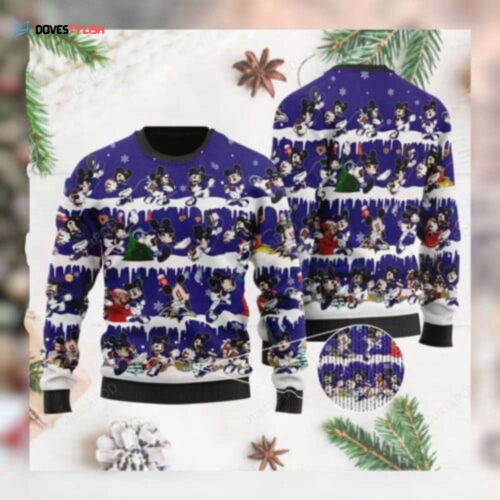 Baltimore Ravens Mickey NFL Ugly Christmas Sweater – All Over Print Sweatshirt