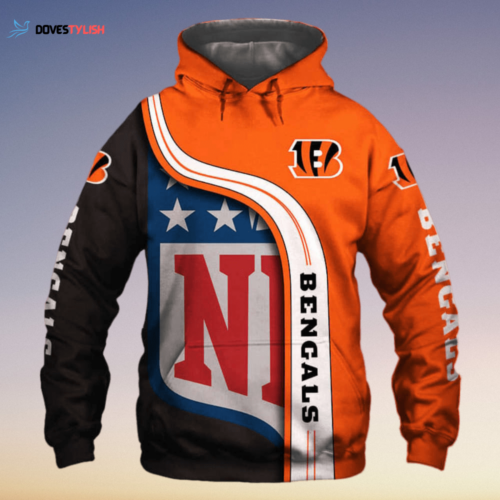 Cincinnati Bengals NFL Orange Black Pullover Hoodie – Shop V7 AOP Shirt!