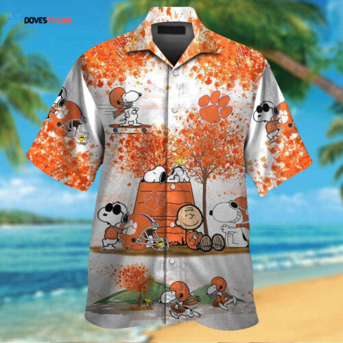 Duke Blue Devils Snoopy Autumn Hawaiian Shirt Set – Stylish Short Sleeve Button Up for Men Women & Kids