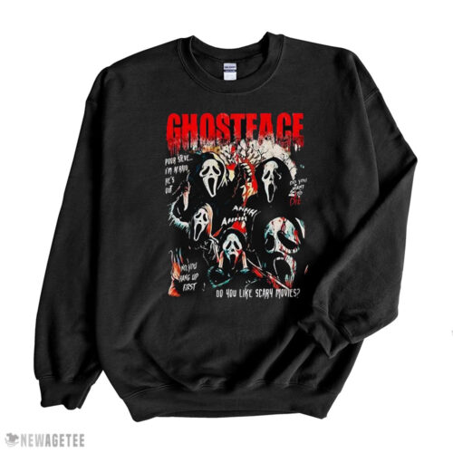 Ghostface Scary Movies Halloween Shirt: Sweatshirt Tank Top Ladies Tee