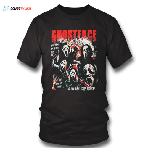 Ghostface Scary Movies Halloween Shirt: Sweatshirt Tank Top Ladies Tee