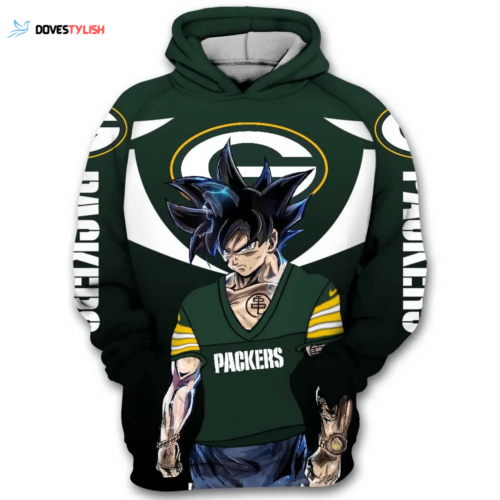 Green Bay Packers NFL Goku Dragon Ball Z DBZ 3D Hoodie AOP Shirt: Stylish Fan Apparel