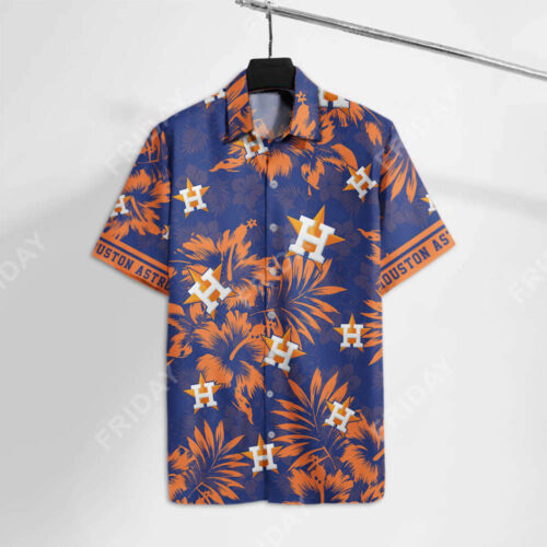 Houston Astros Hawaiian Shirt Houston Astros Baseball Orange Black Hawaii Aloha Shirt