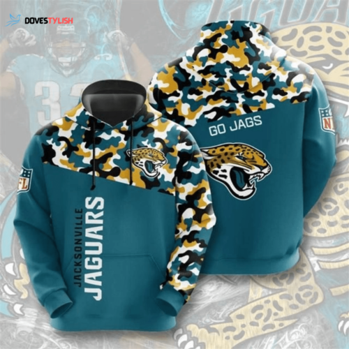 Stylish Jacksonville Jaguars Camo 3D Hoodie Zip & AOP Shirt NFL Fan Apparel