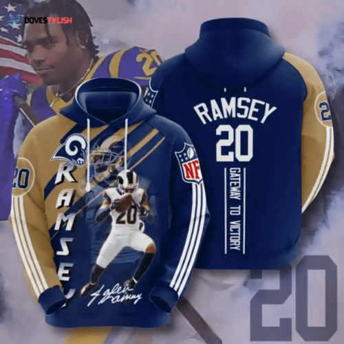 Los Angeles Rams Jalen Ramsey NFL Hoodie: 3D AOP Shirt – Authentic USA Sports Apparel