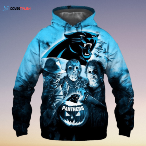 NFL Carolina Panthers Halloween Night Pullover Hoodie – Spooky AOP Shirt