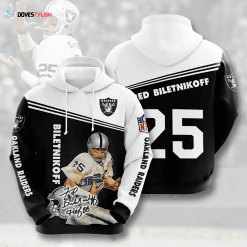 NFL Las Vegas Raiders Fred Biletnikoff Hoodie – 3D AOP Shirt