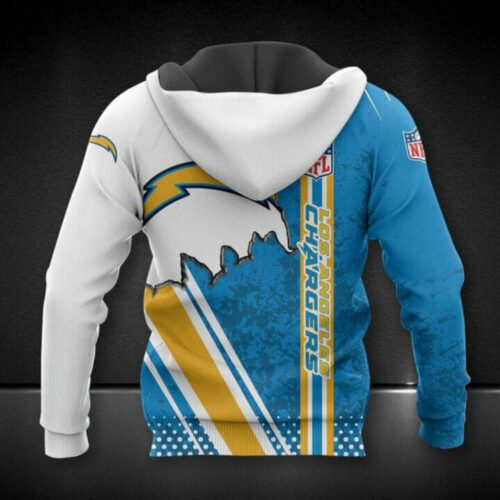 NFL Los Angeles Chargers Blue White Hoodie – Stylish AOP Shirt