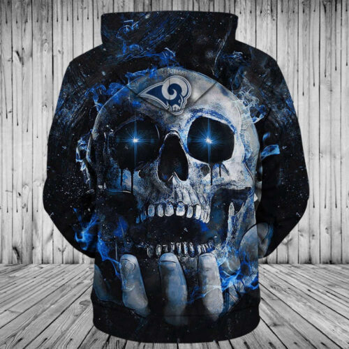 NFL Los Angeles Rams Black Skull Hoodie – Spooky AOP Shirt Shop Now!