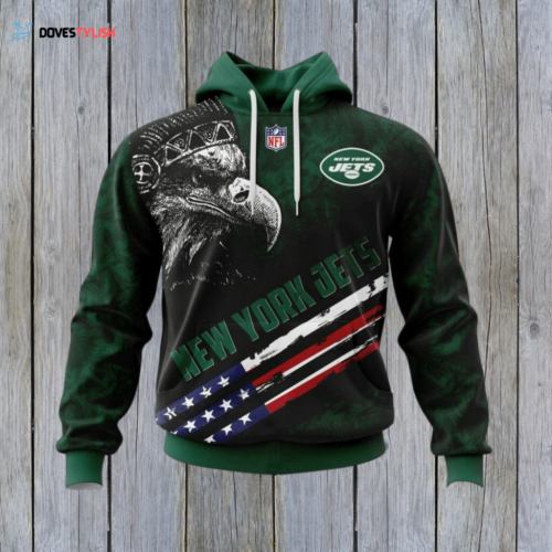 NFL New York Jets Green Black Pullover Hoodie V5 AOP Shirt – Stylish Fan Gear