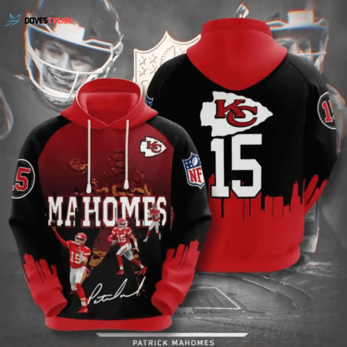 Patrick Mahomes Kansas City Chiefs 3D AOP Hoodie: USA Sports NFL Shirt