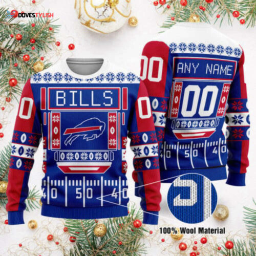 Custom Chicago Bears Ugly Christmas Sweater with Name & Number – NFL Logo