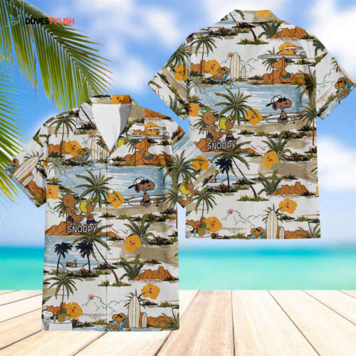 Snoopy Vintage Hawaiian Shirt & Shorts: Hot Plane Design