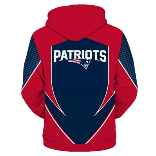 Custom NFL New England Patriots 3D Hoodies: New Design Sweatshirt Jacket