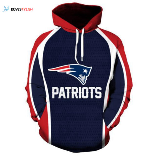 New England Patriots NFL 3D Hoodie: Stylish Sweatshirt Jacket for Football Fans