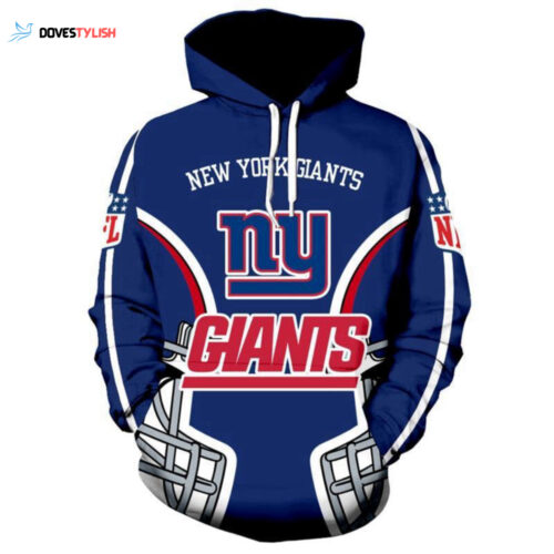 NFL New York Giants Zip Up Hoodie: Stylish Sweatshirt Jacket for Diehard Fans