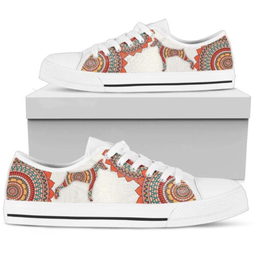 Native American Skull  Low Top  Shoes, Best Gift For Men And Women