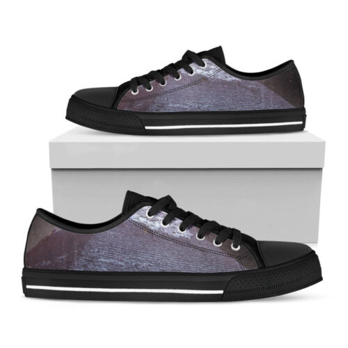 Giza Pyramid Print Black Low Top Shoes, Best Gift For Men And Women