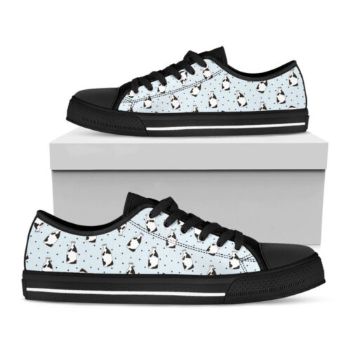 Cow Milk Bottle Pattern Print Black Low Top Shoes, Best Gift For Men And Women