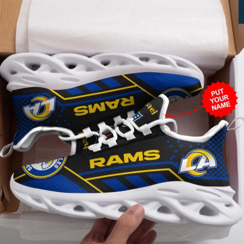Los Angeles Rams Custom Name Max Soul Sneaker Shoes For Fan