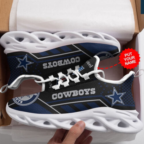 Dallas Cowboys Custom Name Max Soul Sneaker Shoes For Fan