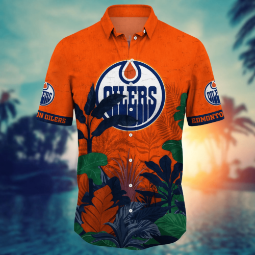 Edmonton Oilers NHL Flower Hawaii Shirt   For Fans, Summer Football Shirts