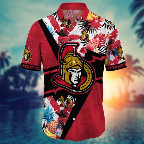 Ottawa Senators NHL Flower Hawaii Shirt   For Fans, Summer Football Shirts